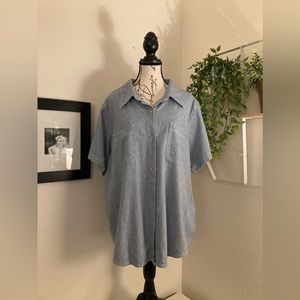 Woman’s Vintage route 66 short sleeve button down shirt Size 22W